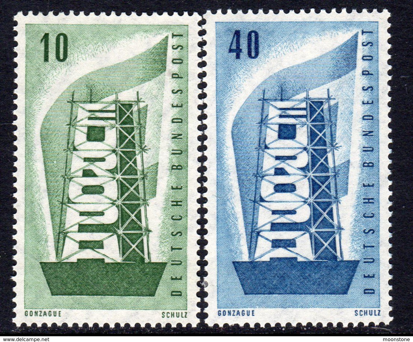 Germany 1956 Europa CEPT Set Of 2, Lightly Hinged Mint (A) - 1956