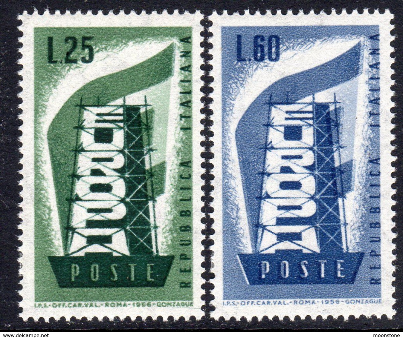 Italy 1956 Europa CEPT Set Of 2, Lightly Hinged Mint (A) - 1956