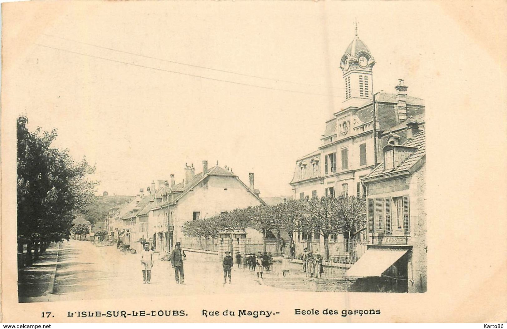 L'isle Sur Le Doubs * Rue Du Magny * école Des Garçons * Magasin Mode - Isle Sur Le Doubs