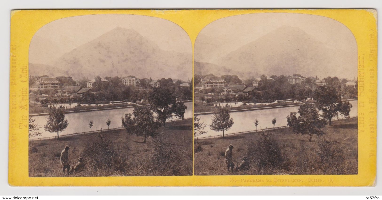 Suisse, Interlaken - Stereoview Stereophoto 3D - Years 1863 /1868 - Stereoscopio