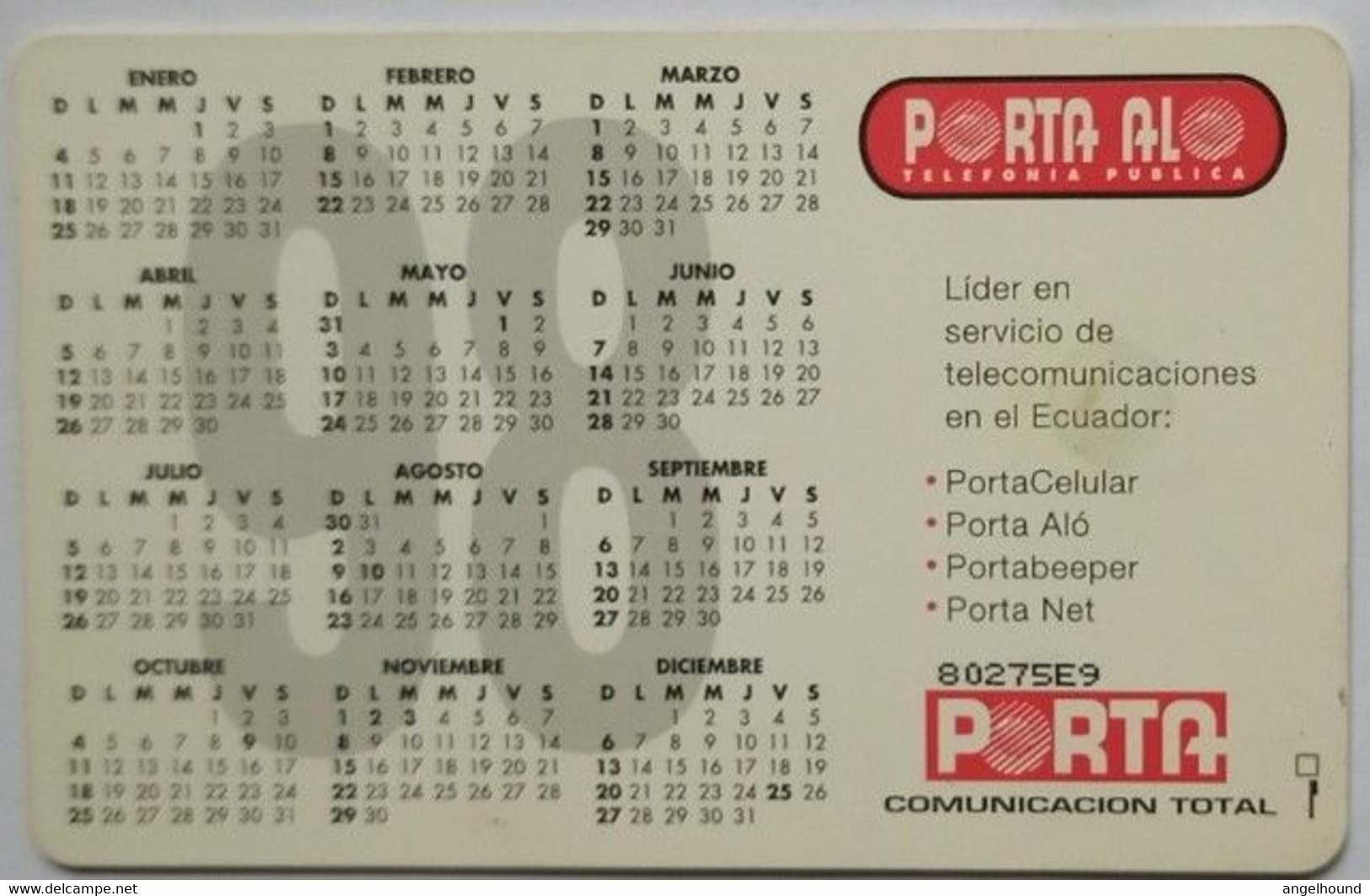 Ecuador S/.20,000 Man At The Phone ( Calendar Reverse) - Ecuador