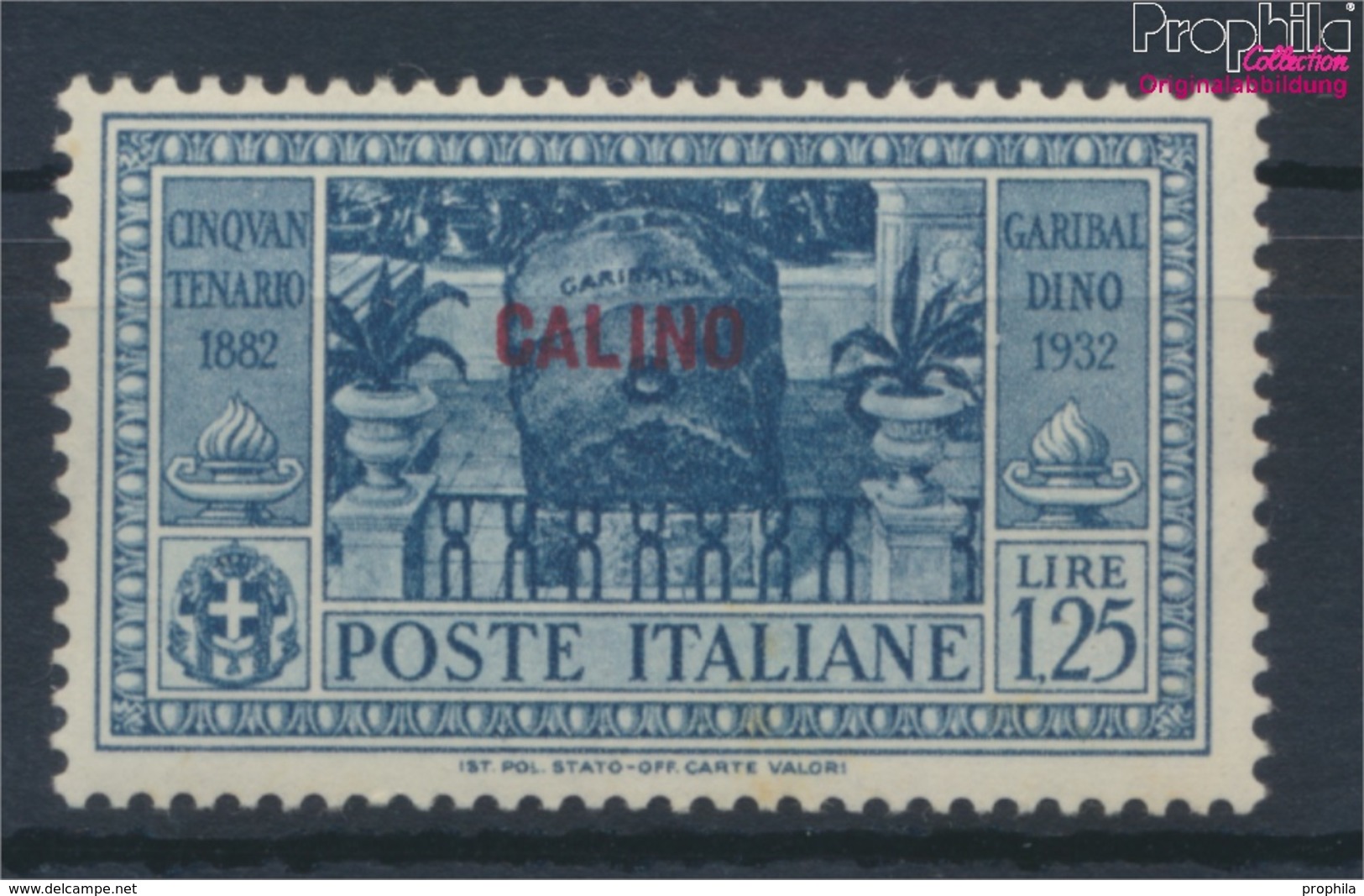 Ägäische Inseln 94I Mit Falz 1932 Garibaldi Aufdruckausgabe Calino (9465424 - Egée (Calino)