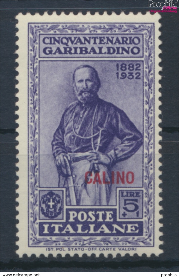 Ägäische Inseln 97I Mit Falz 1932 Garibaldi Aufdruckausgabe Calino (9465422 - Egée (Calino)