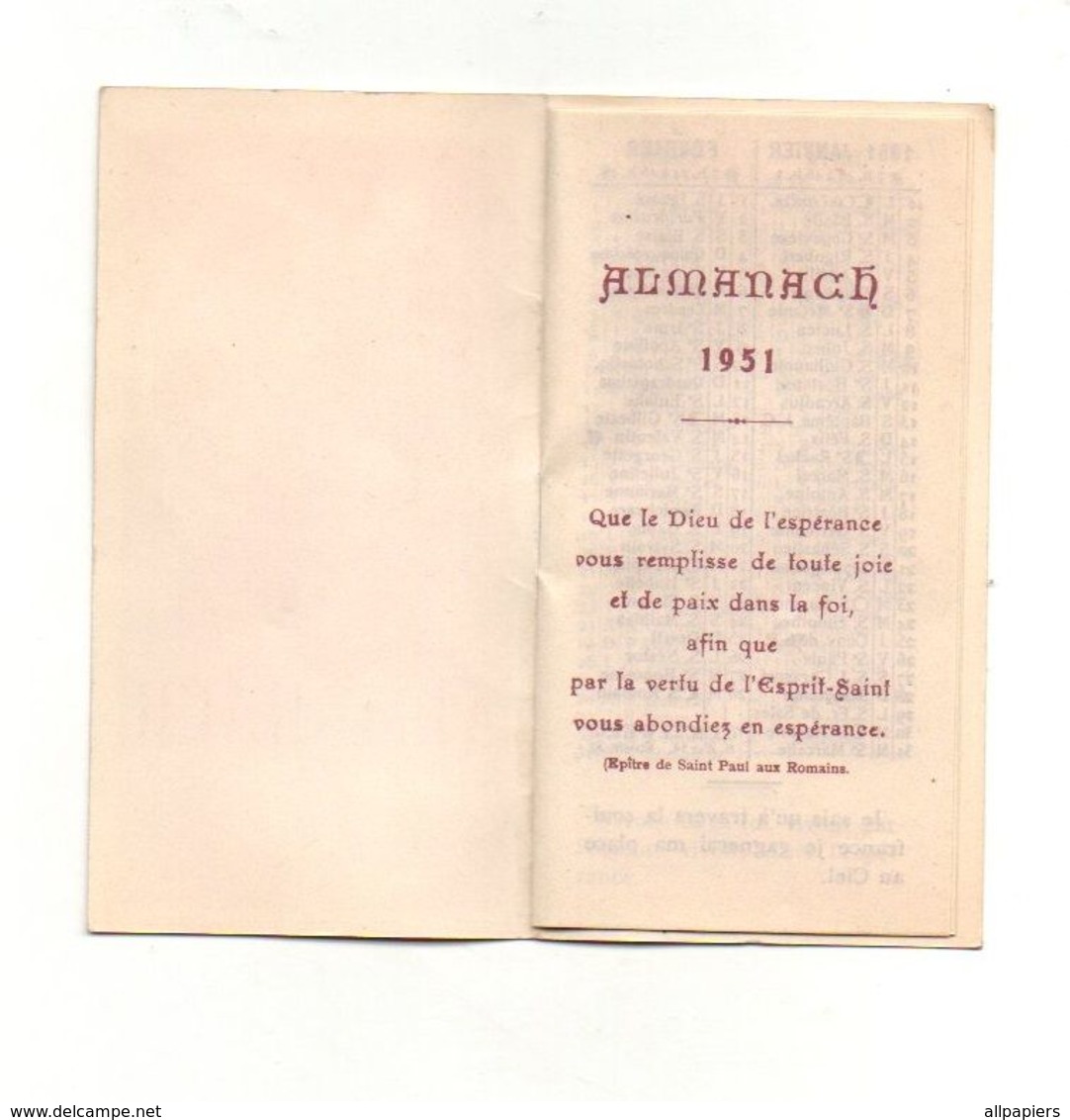 Petit Almanach 1951 Maison Bouasse-Level Série A0 - Format : 5.5x10 Cm - Petit Format : 1941-60