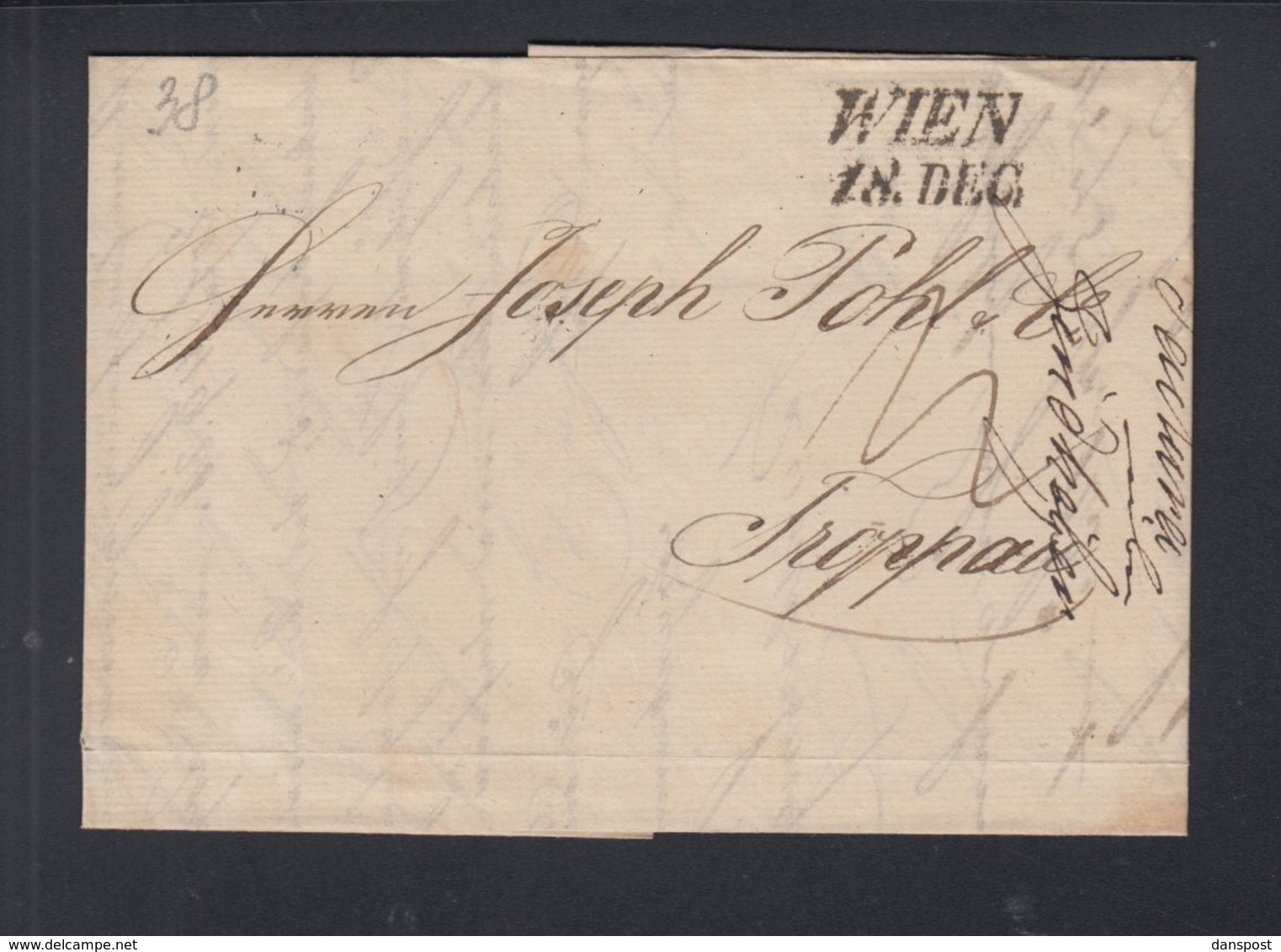 Österreich Faltbrief 1838 Wien Nach Troppau - ...-1850 Voorfilatelie
