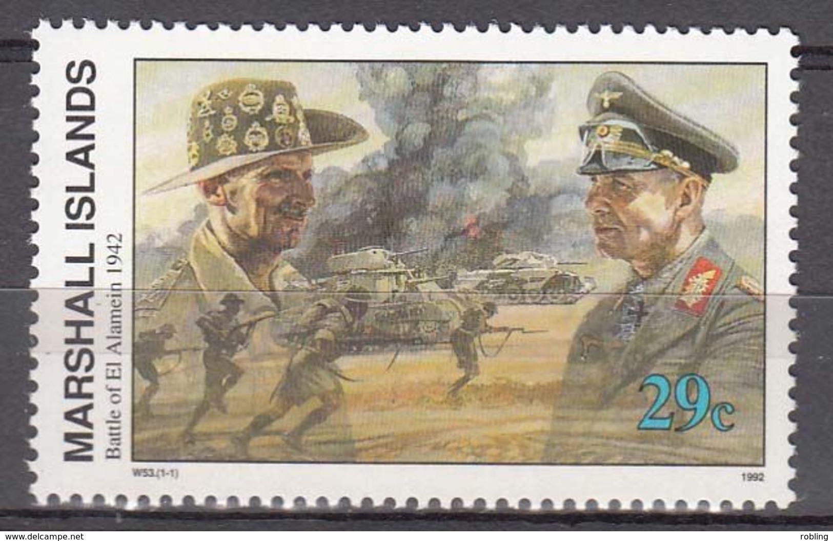 Marshall Islands 1992 WO II Battle Of El Alamein  1942  Michel 444  MNH 28050 - Marshall