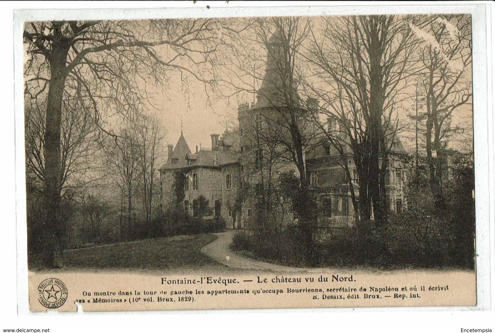 CPA- Carte Postale -Belgique-Fontaine-l'Évêque-Le Château Vu Du Nord 1924 VM18424 - Fontaine-l'Evêque