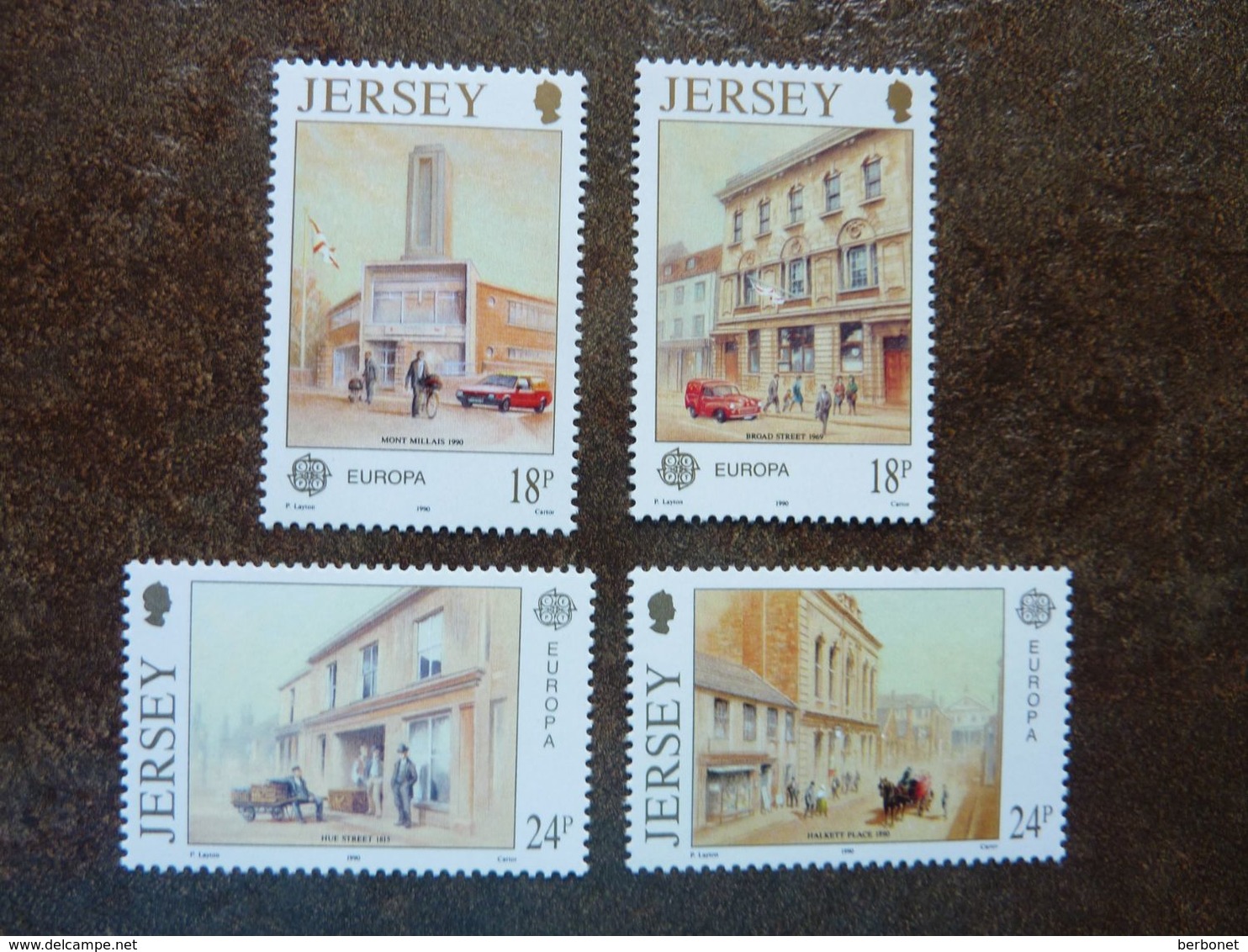 1990  Europa Post Offices    SG =  517 / 520   ** MNH - Jersey