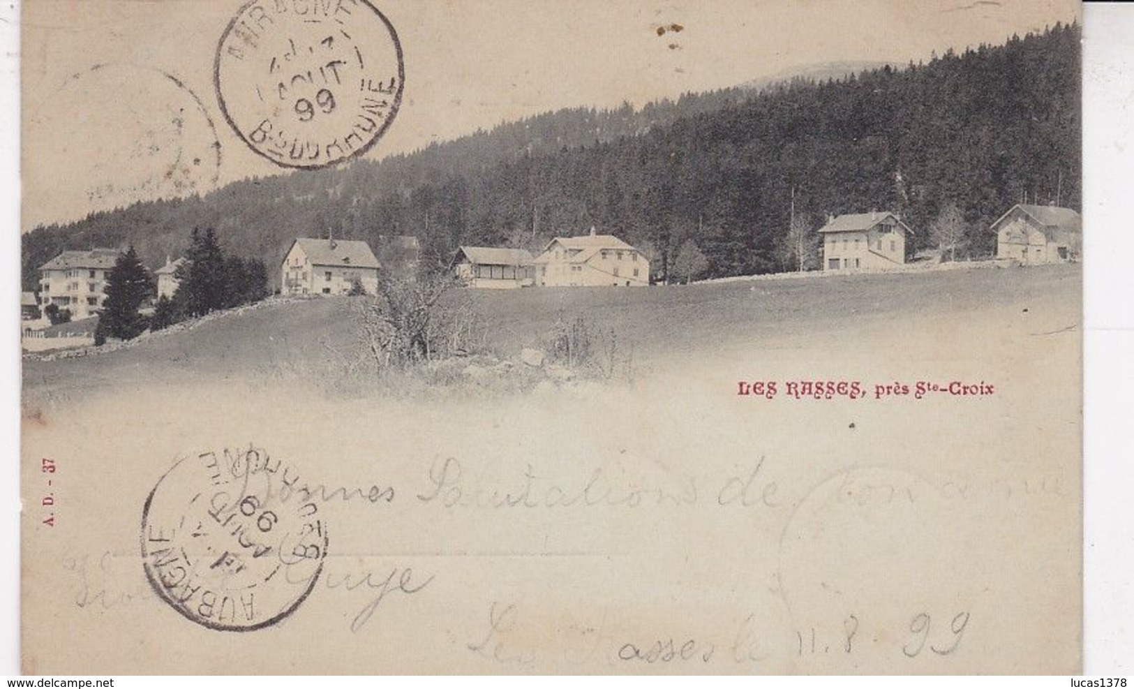 LES RASSES / PRES SAINTE CROIX / CIRC 1899 - Sainte-Croix 