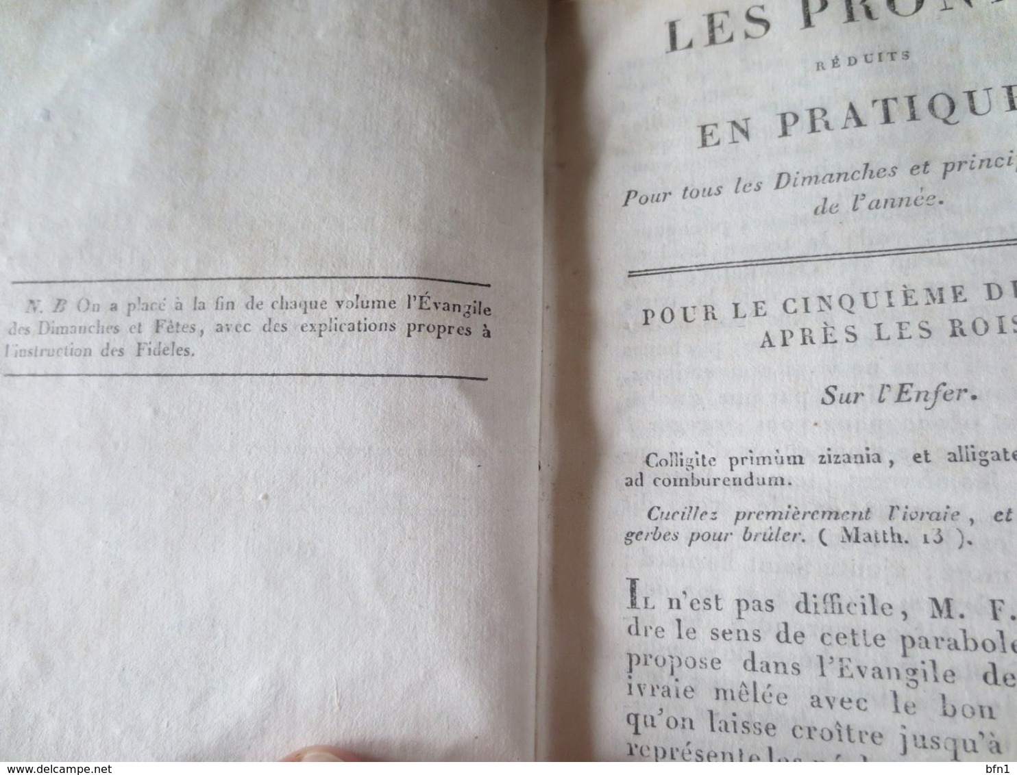 Prônes Réduits En Pratique Pour Les Dimanches Et Principales Jours De Fêtes. 1826 -BILLOT -TOME SECOND - 1801-1900