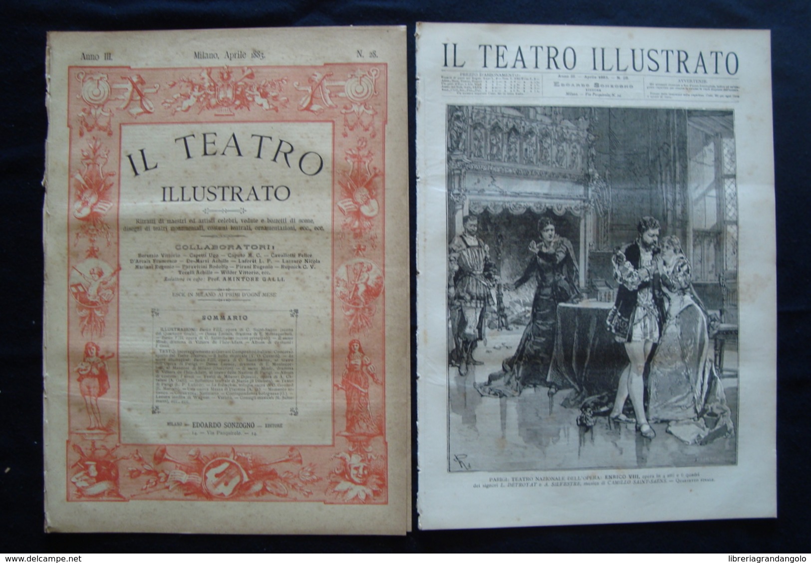 Il Teatro Illustrato 1883 Anno III Numero 28 Saint Seans Enrico VIII - Non Classificati