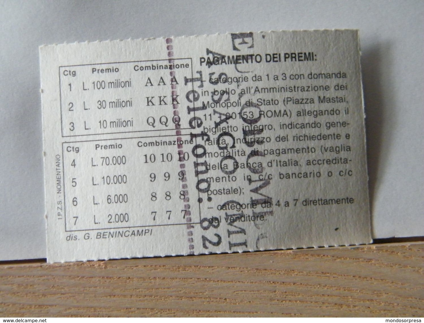 GV-17 GRATTA E VINCI -  LE CITTÀ DELLA FORTUNA -  L' AQUILA -  BIGLIETTO N° 44-055737-352 - Lottery Tickets