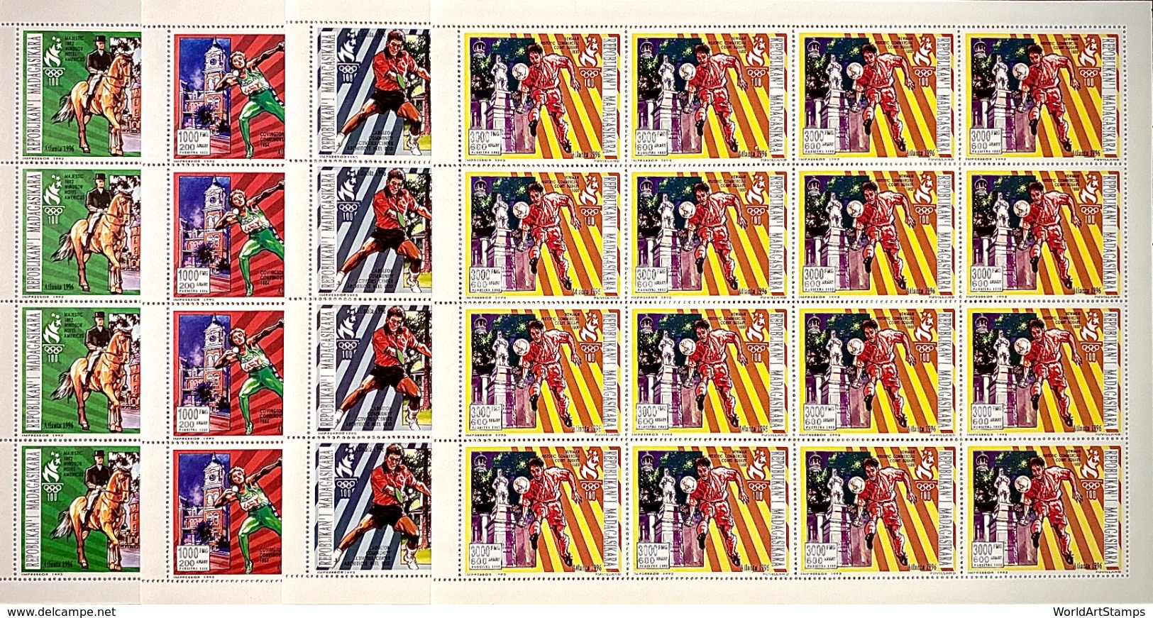 Full Sheets Of Stamps O.G Atlanta 94/ Feuilles Serie Timbres J.O Atlanta 94 - Summer 1996: Atlanta