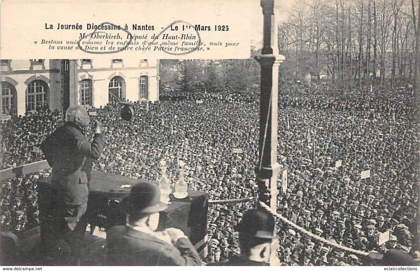 Alsace . Divers           68       M.Oberkirch Député Du Haut Rhin A Nantes  1925          (voir Scan) - Sonstige & Ohne Zuordnung