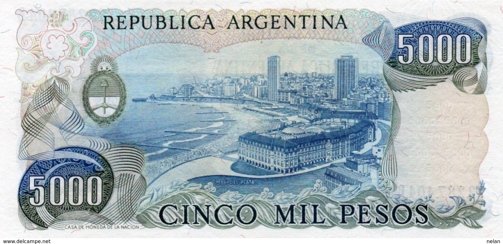 ARGENTINA 5000 PESOS  1982  P-305b.2  UNC - Argentine