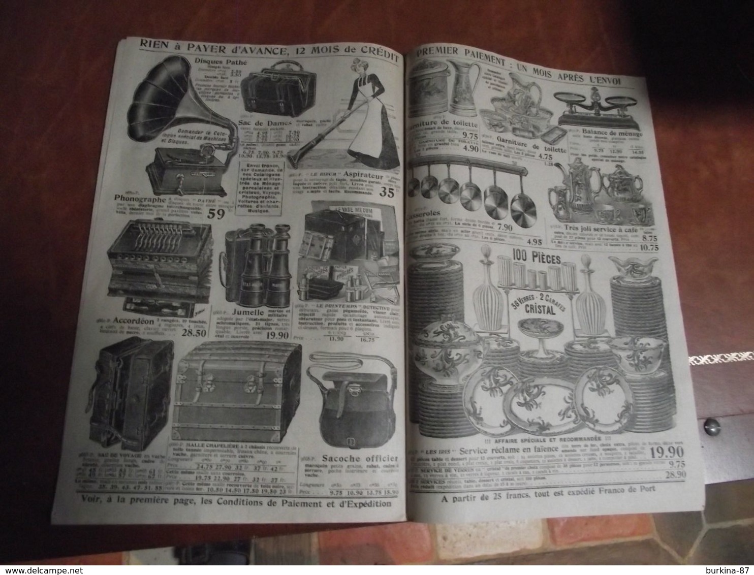 Aux Classes Laborieuses, Catalogue de vente, été ,1908