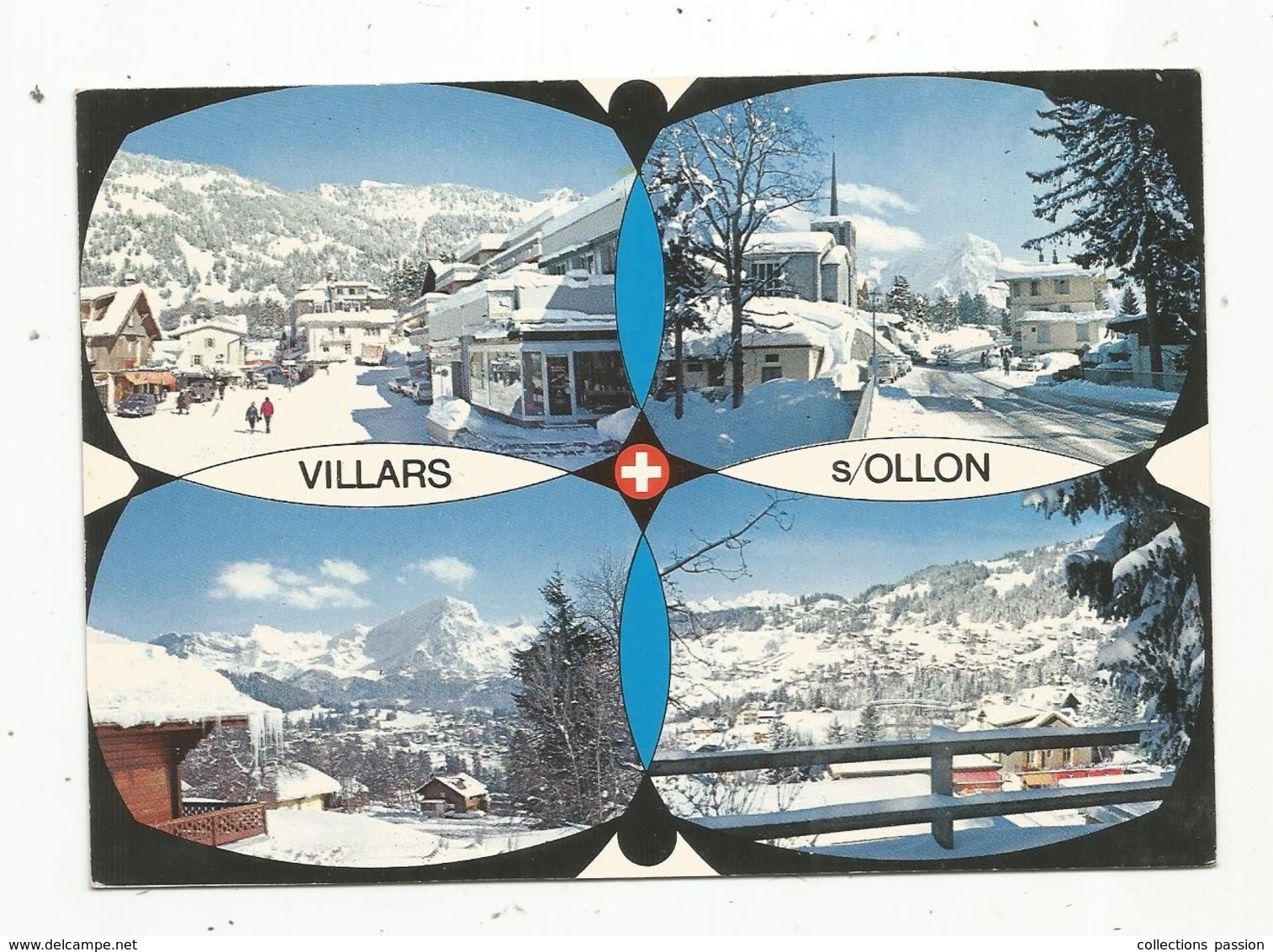 Cp , SUISSE , VD , VILLARS S/OLLON , Multi Vues ,écrite - Ollon