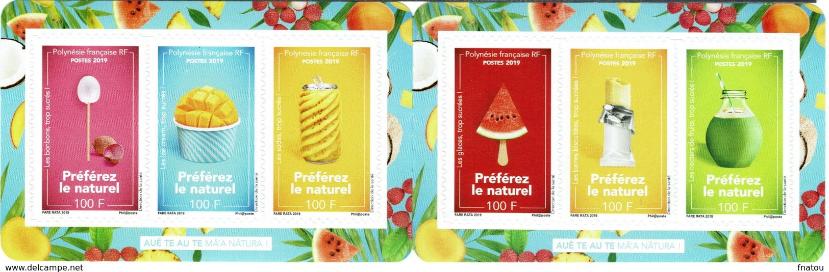 French Polynesia, "Prefer Natural", 2019, MNH VF, Nice Booklet Of 6 - Neufs