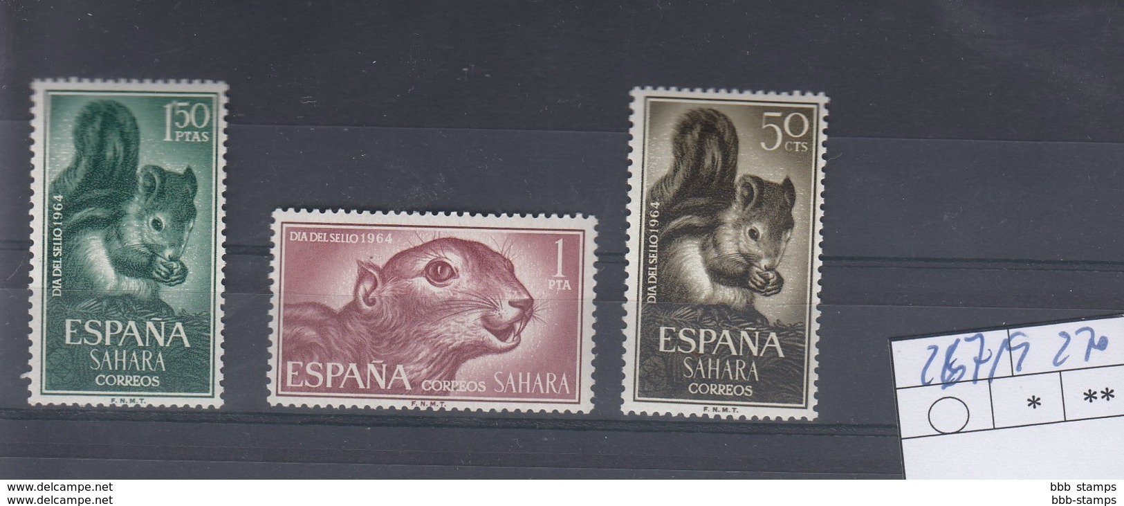 Spanisch  Sahara Michel Cat.No.  Mnh/** 267/269 - Sahara Spagnolo