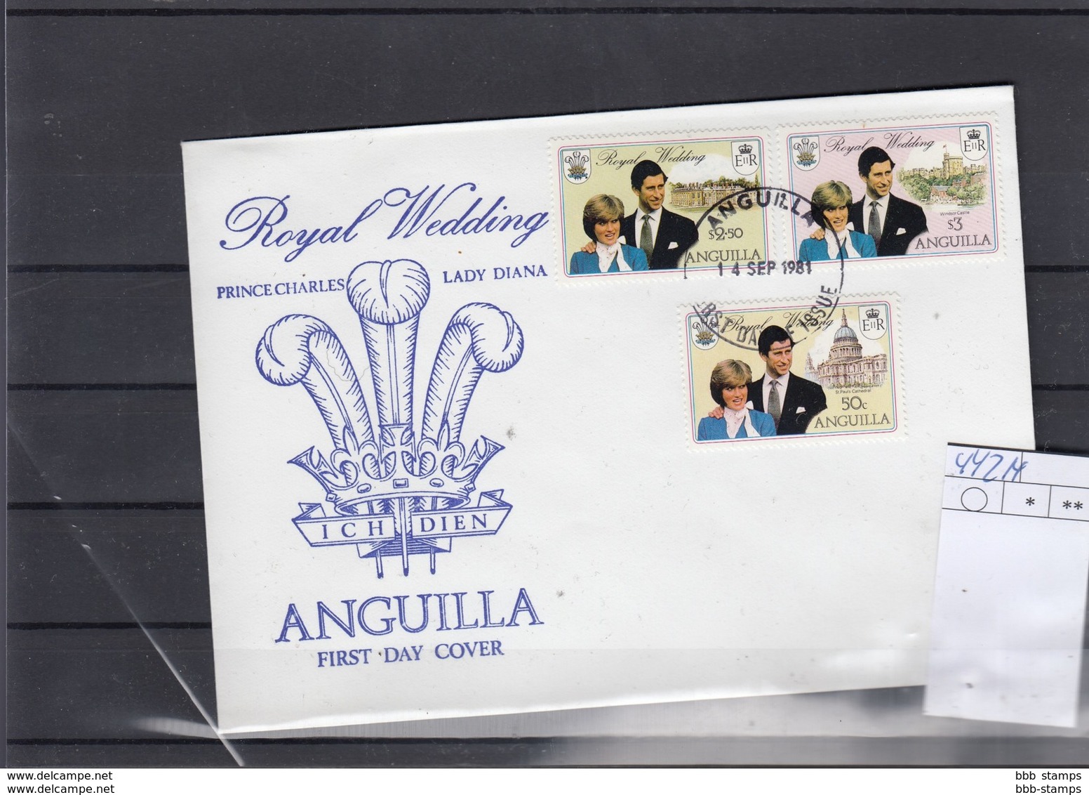 Anguilla Michel Cat.No. FDC 442/444  Lady Di - Anguilla (1968-...)