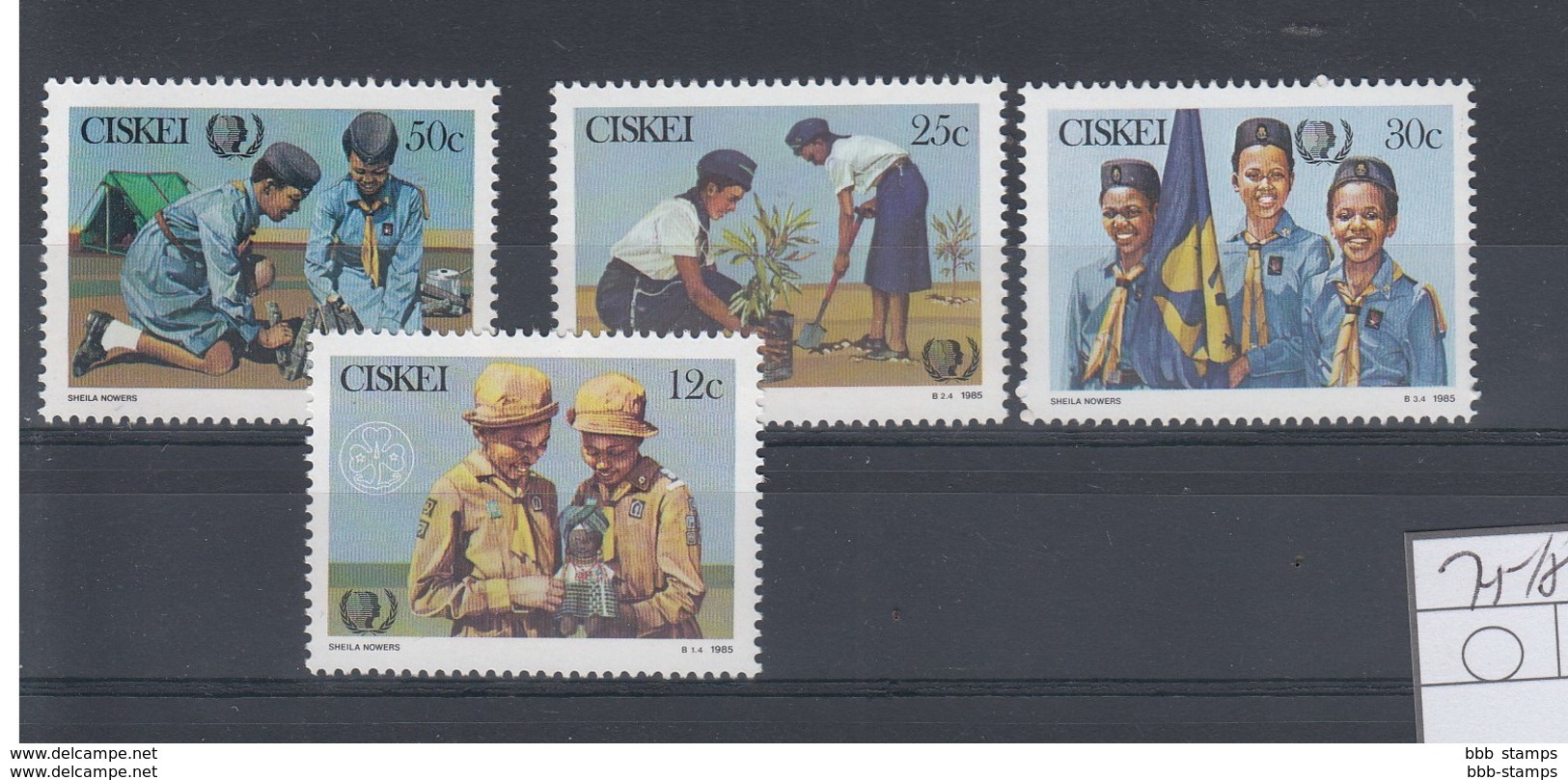 Ciskei Michel Cat.No. Mnh/** 75/78 Scouts - Ciskei