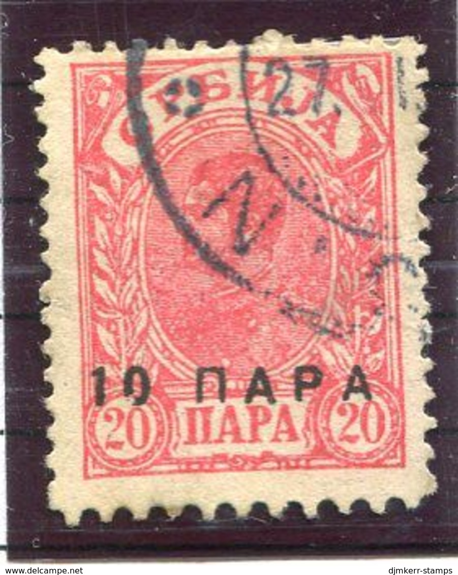 SERBIA 1900 Surcharge 10 Para On 20 Pa. Perf. 13:13½:11½ Used.  Michel 51C - Serbia