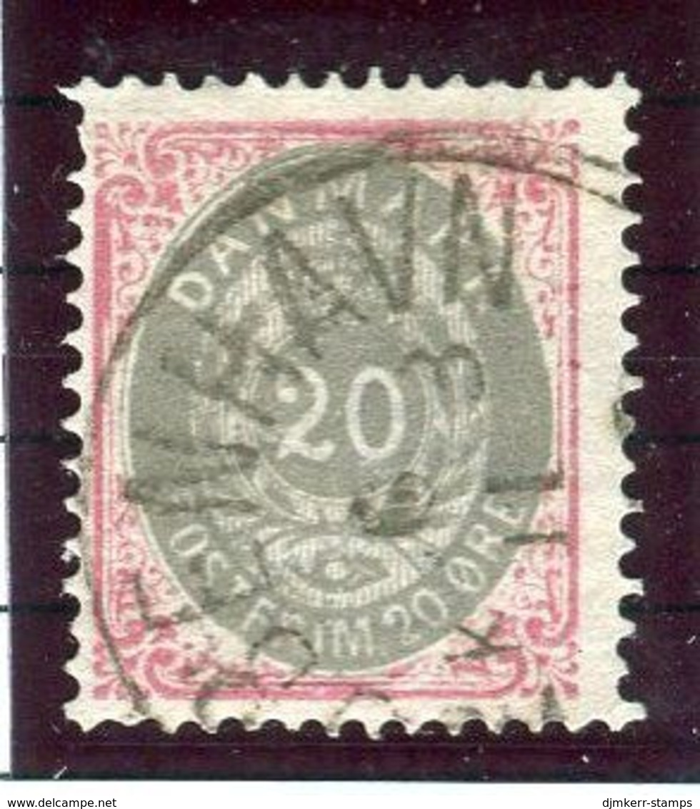 DENMARK 1875 Numeral In Oval 20 Øre Inverted Frame, Used.  Michel 28 II Y A - Gebruikt