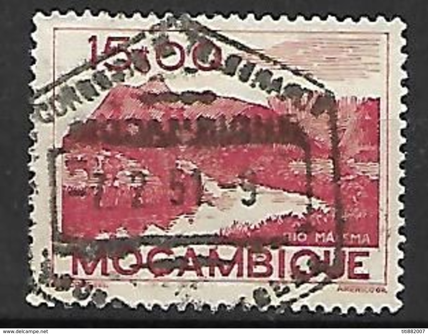 MOZAMBIQUE.     1948.    Y&T N° 378 Oblitéré.     Montagne   /   Rivière. - Mozambique