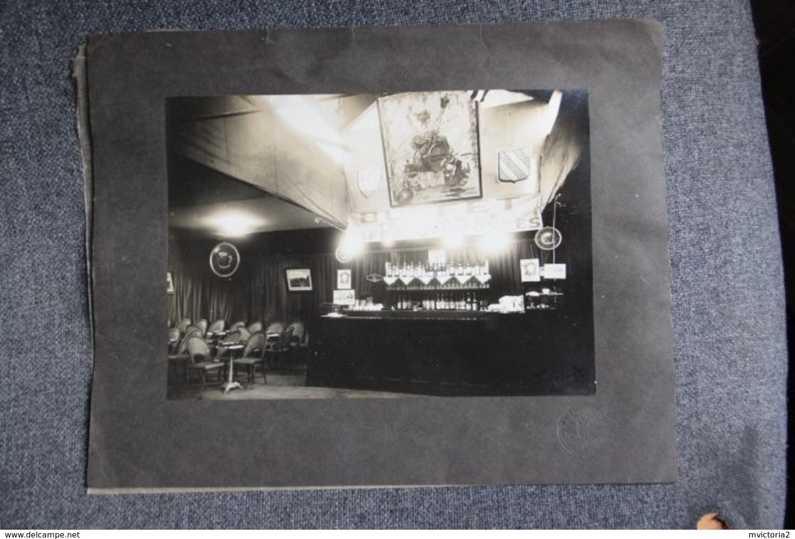 Photographie à BORDEAUX Du Buffet Du Bar Du Café Des QUINCONCES  En 1936 Lors D'une Congrès International. - Lieux