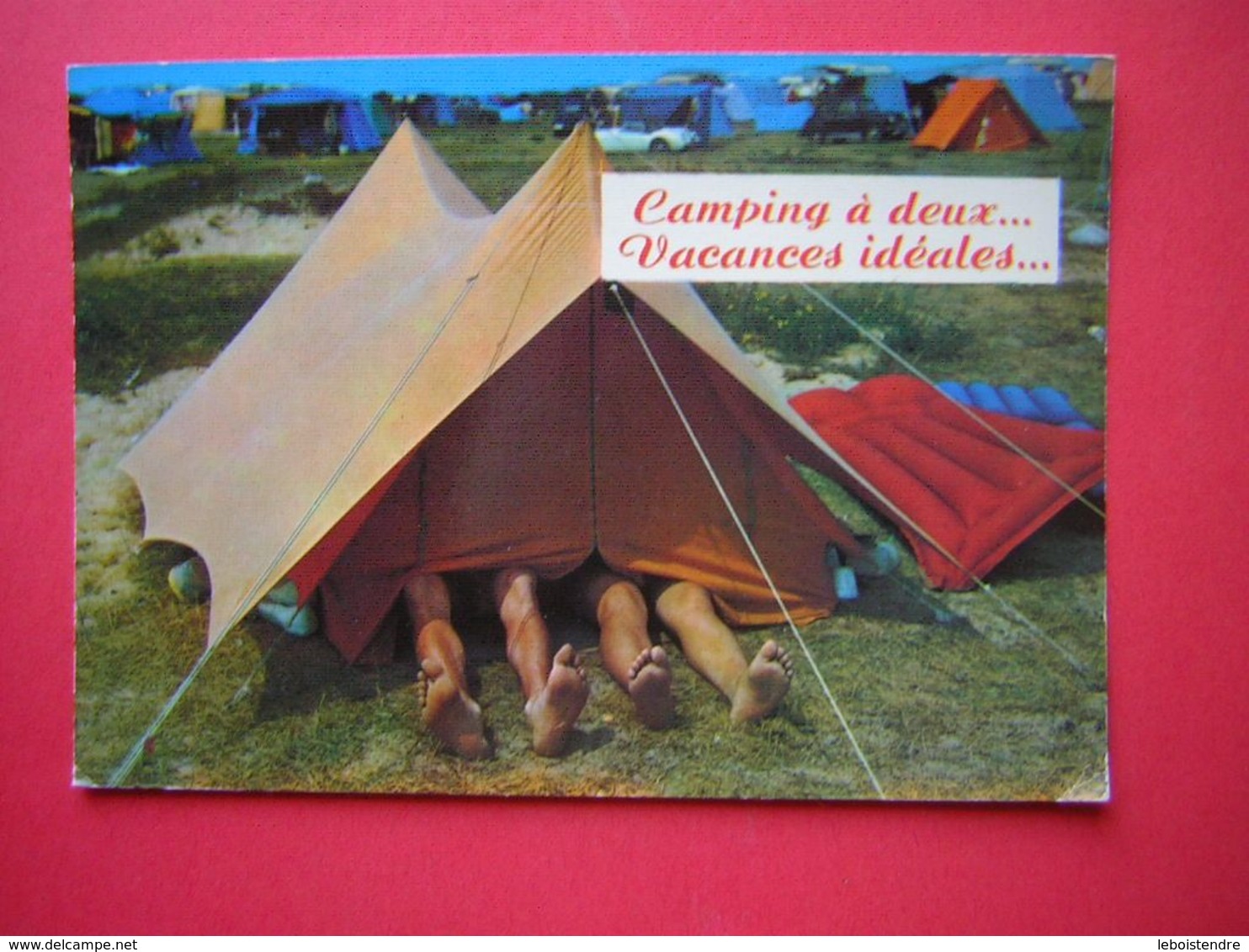 CPM  HUMOUR  CAMPING  A DEUX  VACANCES IDEALES   NON VOYAGEE - Humour