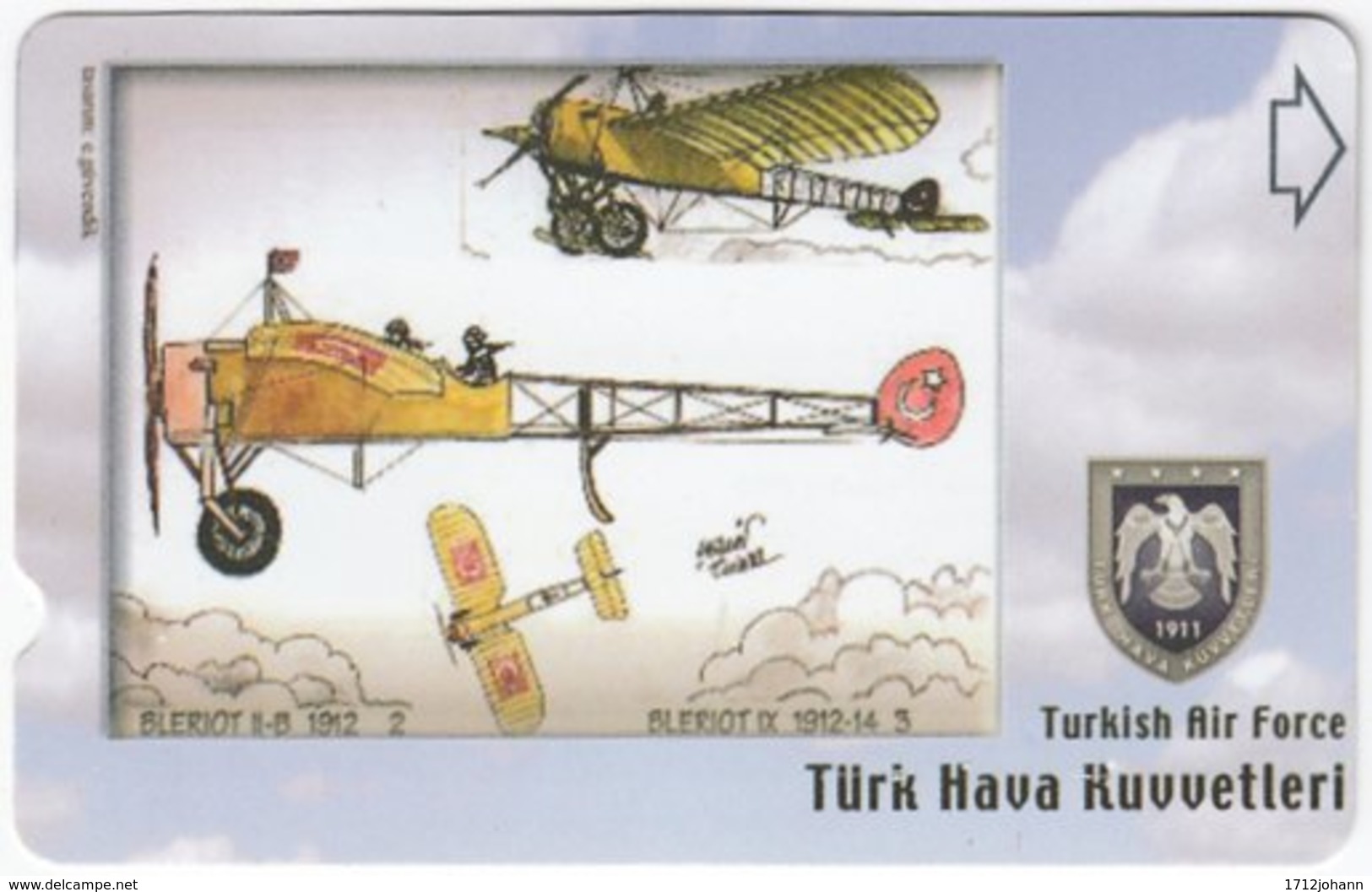 TURKEY C-269 Magnetic Telekom - Painting, Military, Historic Aircraft - Used - Turchia