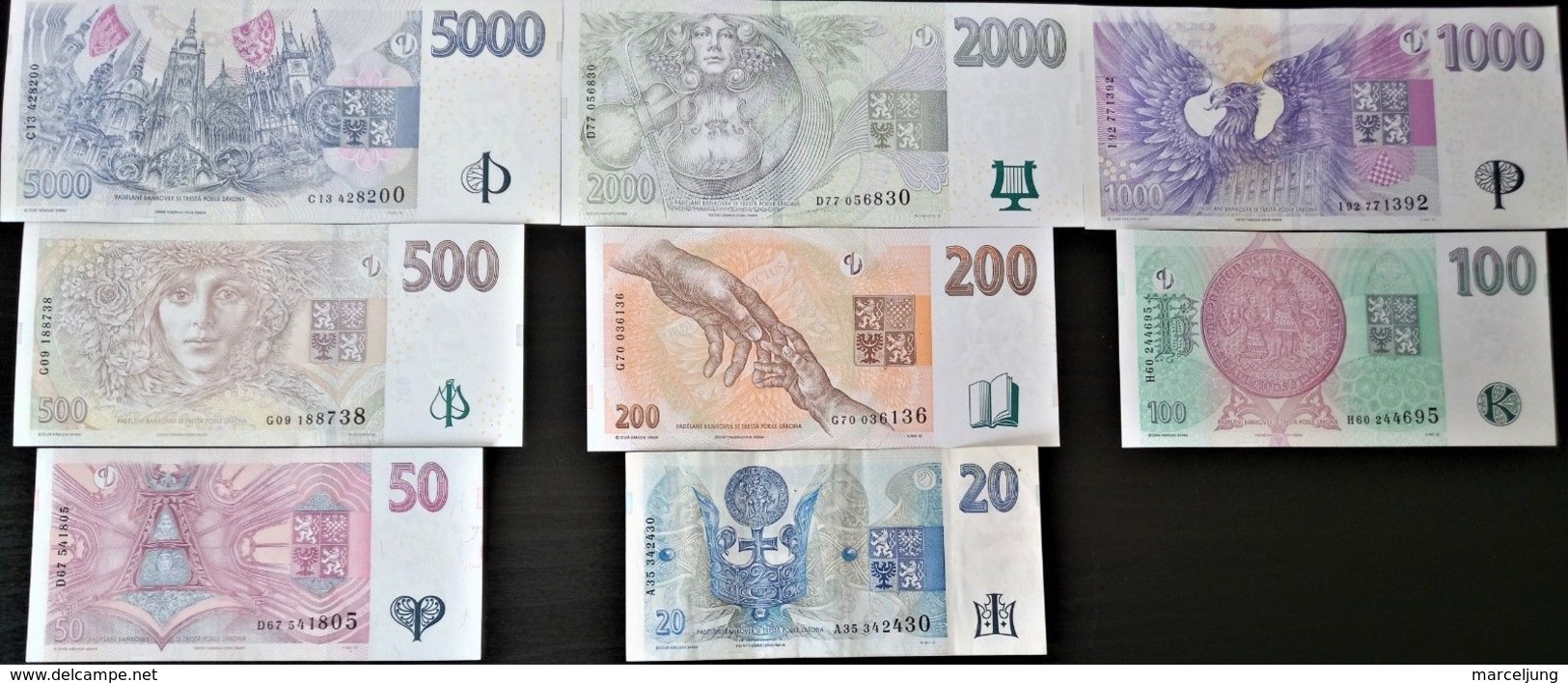 UNC Set Of All Czech Banknotes 20 - 5000 Korun, SELECTION POSSIBLE - Tschechien