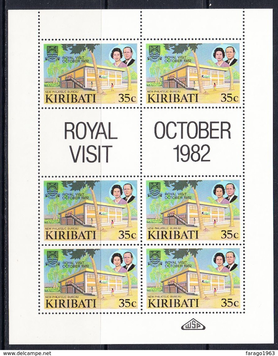1982 Kiribati Royal Visit Dance Culture Complete Set Of 3  Miniature Sheets Of 6 MNH @   FACE VALUE - Kiribati (1979-...)