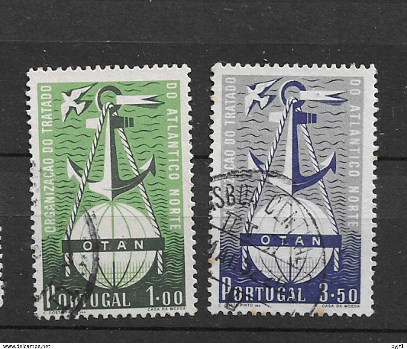 1952 USED Portugal Mi 778-9 - Usado