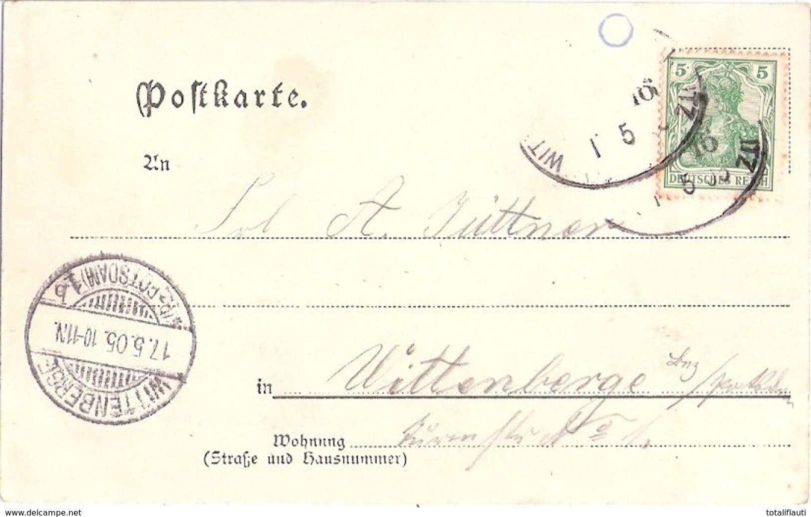PERLEBERG Prignitz Kurmark Feldartillerie Regiment No 59 Pickelhaube Gelaufen 17.5.1905 - Perleberg