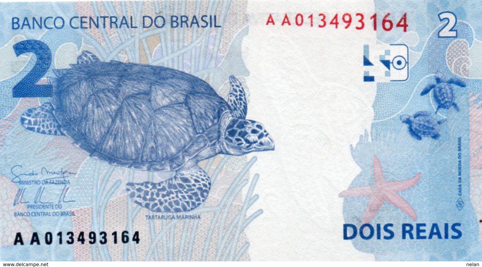 BRAZIL 2 REAIS 2013 P-252a   UNC - Brasilien