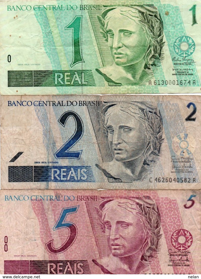 BRAZIL 1/2/5  REAIS  CIRC. - Brazil