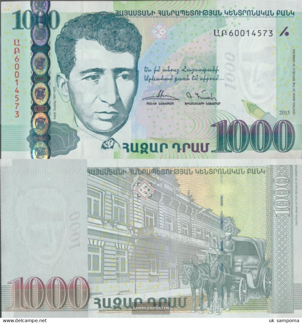 Armenia Pick-number: 59 Uncirculated 2015 1.000 Dram - Arménie