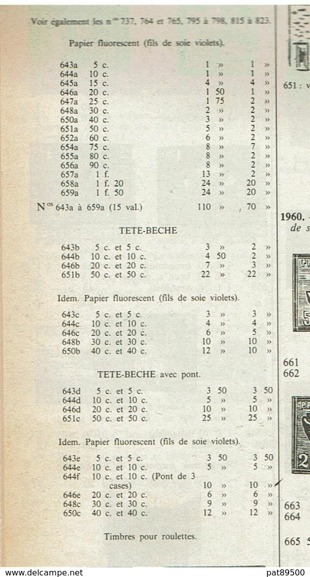 SUISSE 1960  TETE-BECHE AVEC PONT  / YT N° 646d Oblitérée NON FLUO / Bas De Feuille/ Scan Page YT 1992 En FRANCS // - Tete Beche