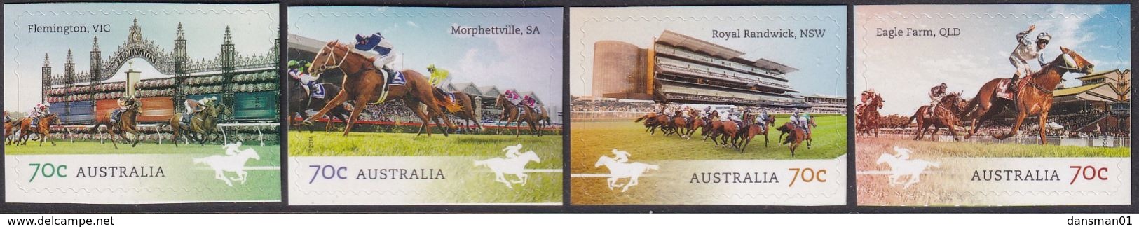 Australia 2014 Horse Racing Tracks Sc 4198-4201 Mint Never Hinged P&S Ex Booklet - Mint Stamps