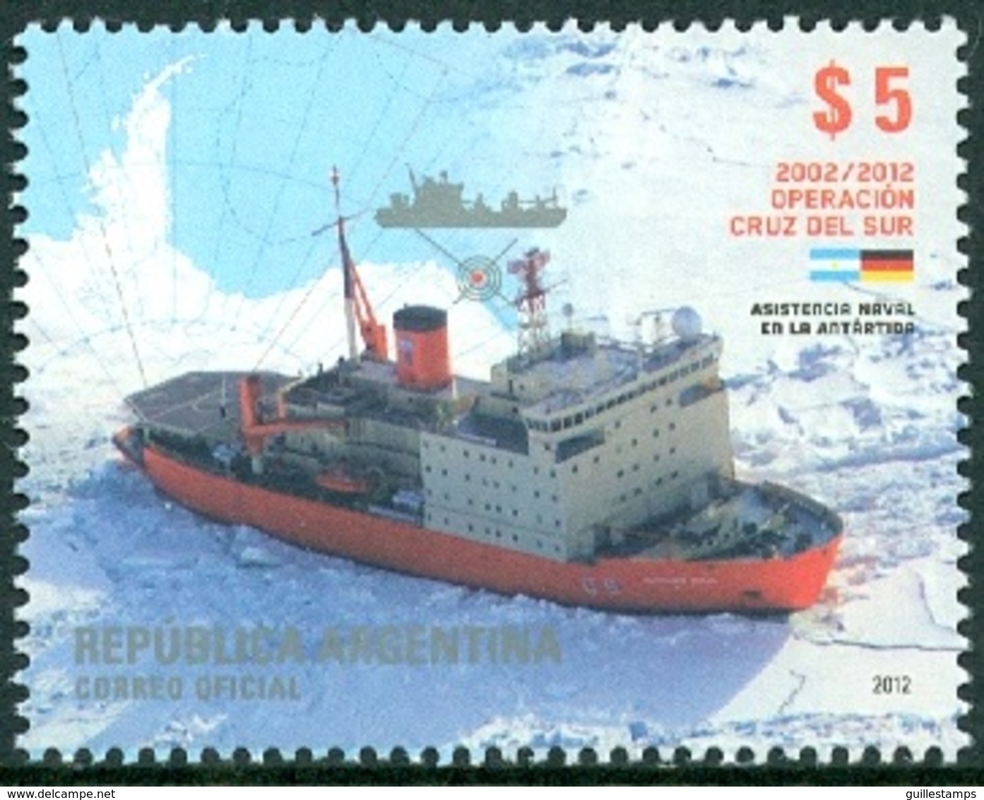 ARGENTINA 2012 NAVAL PRESENCE IN ANTARCTICA, SHIP** (MNH) - Nuovi