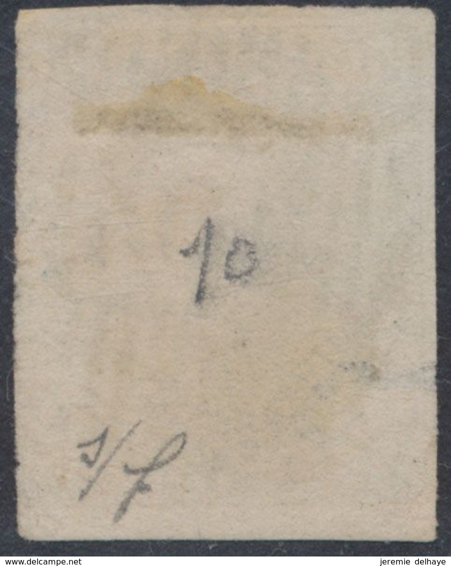 Médaillon - N°10A Margé (bord Droit Touché) Obl D104 "Momignies" / COBA : 30 - 1858-1862 Médaillons (9/12)