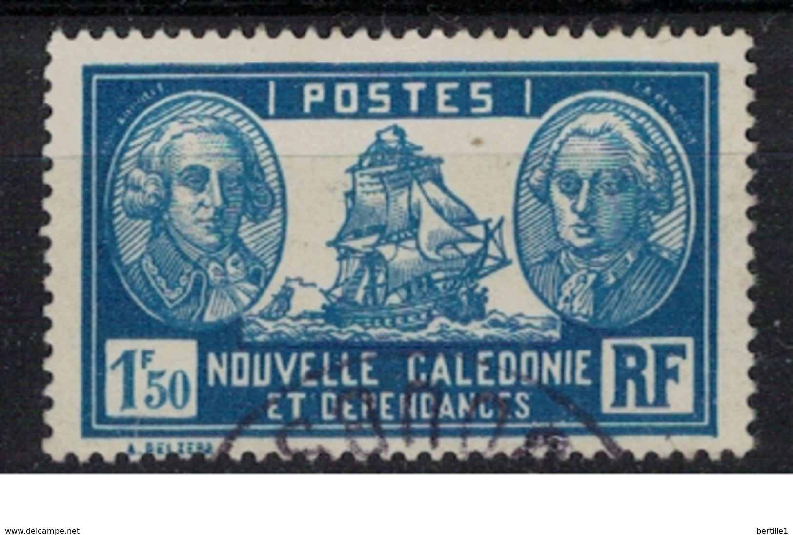 NOUVELLE CALEDONIE            N°  YVERT   156  OBLITERE       ( Ob   1 / 53 ) - Used Stamps