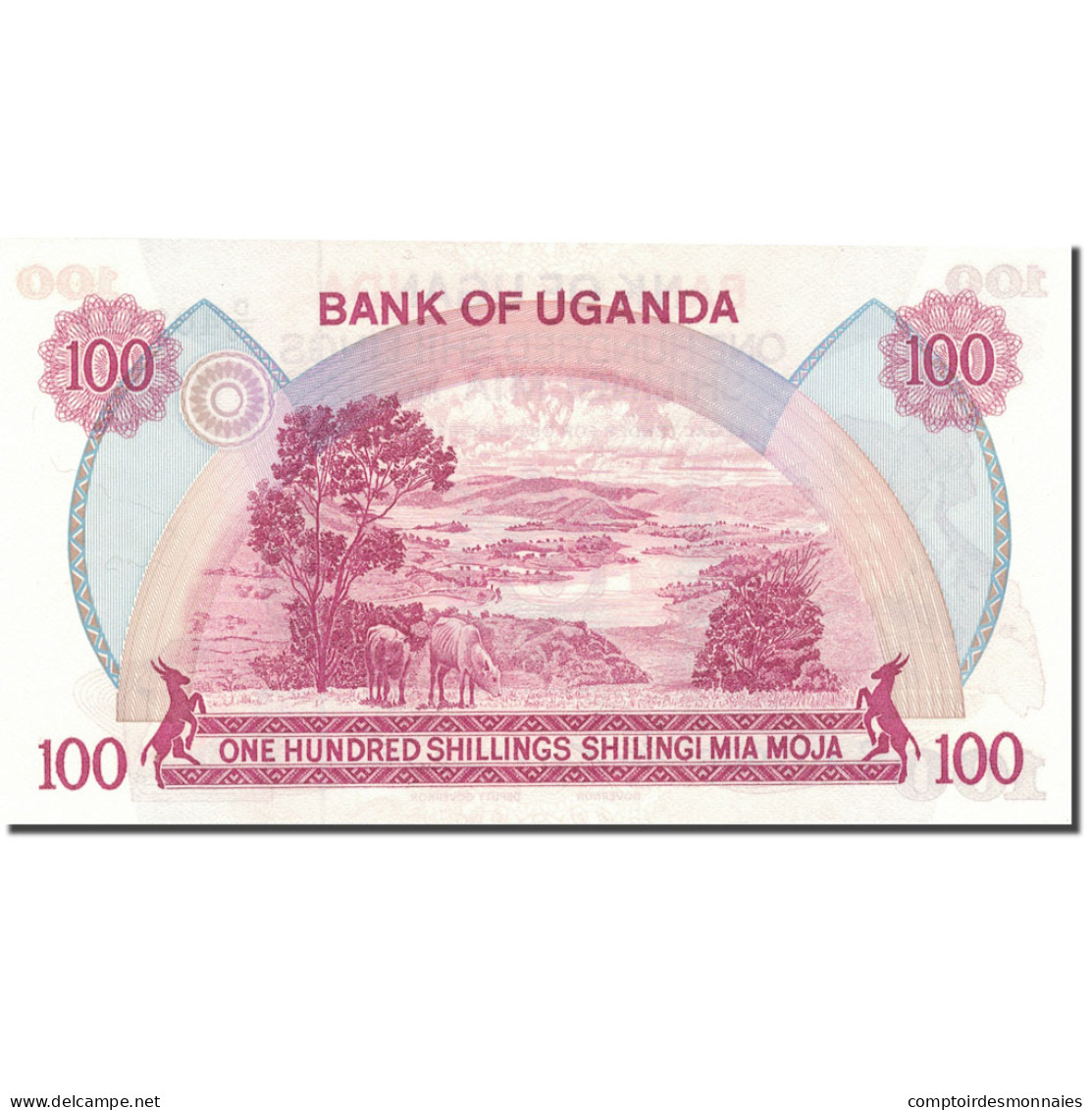 Billet, Uganda, 100 Shillings, Undated (1982), KM:19b, NEUF - Uganda