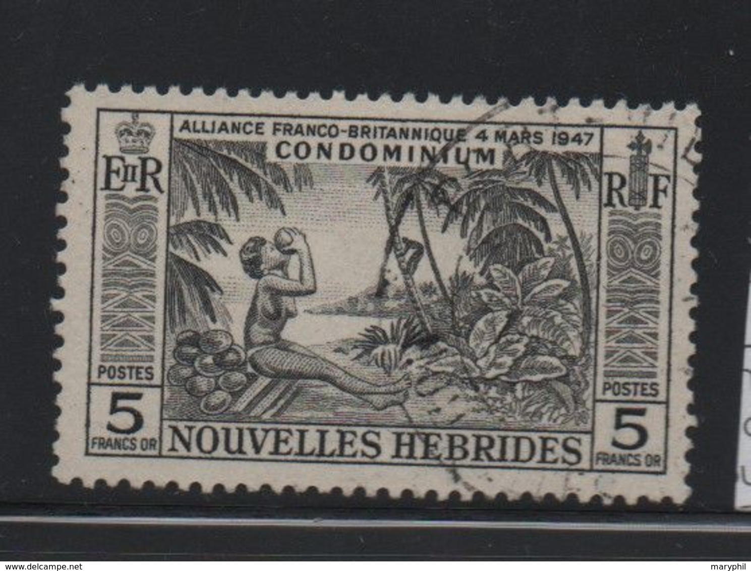 LOT 34 - NOUVELLES HEBRIDES N°185 - Cote 24 € - Oblitérés