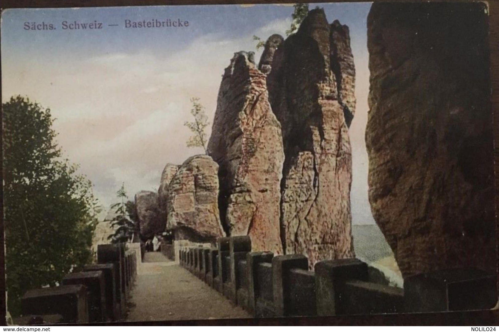 Cpa, Sächs Schweiz - Basteibrücke, Germany - Allemagne - Bastei (sächs. Schweiz)