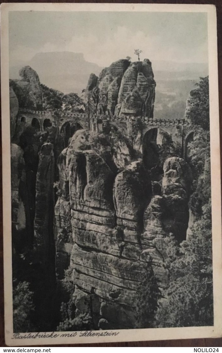 Cpa, Sächs.Schweiz - Basteibrücke Mit Lilienstein. Germany - Bastei (sächs. Schweiz)