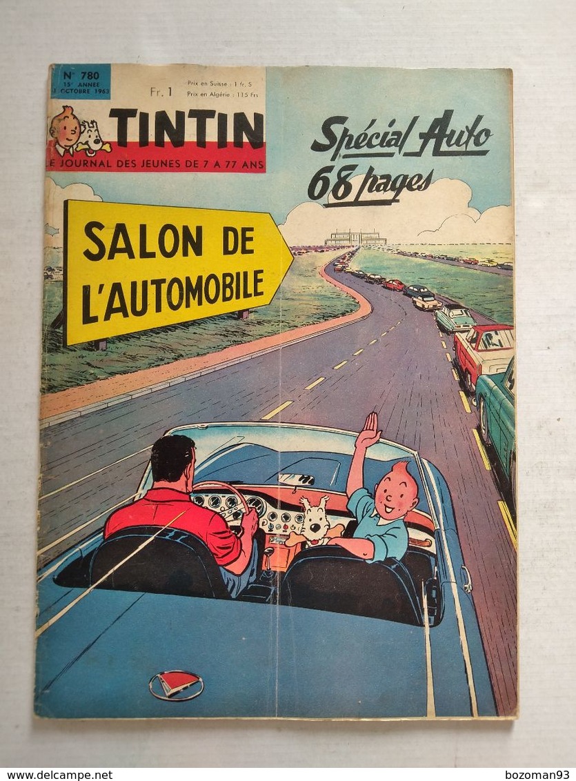 TINTIN N° 780 SPECIAL AUTO  COVER J.GRATON - Tintin