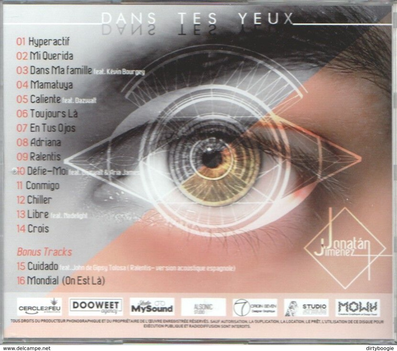 Jonatan JIMENEZ - Dans Tes Yeux - CD - POP LATINA - Disco & Pop