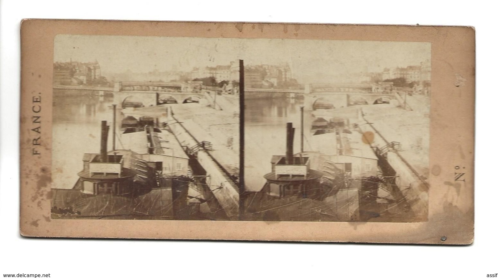 PARIS BAINS VIGIER PHOTO STEREO CIRCA 1860 /FREE SHIPPING R - Stereoscopio